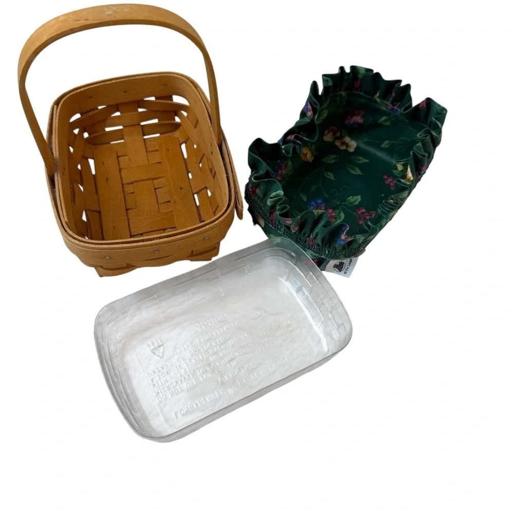 Longaberger Basket with Green Liner
